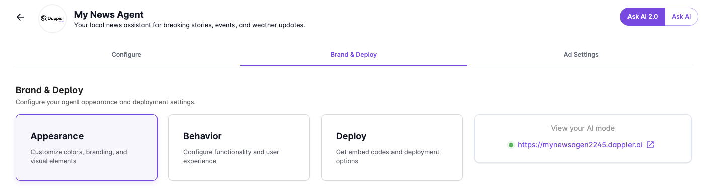 Launch Your Own AI Mode - Dappier API Guide
